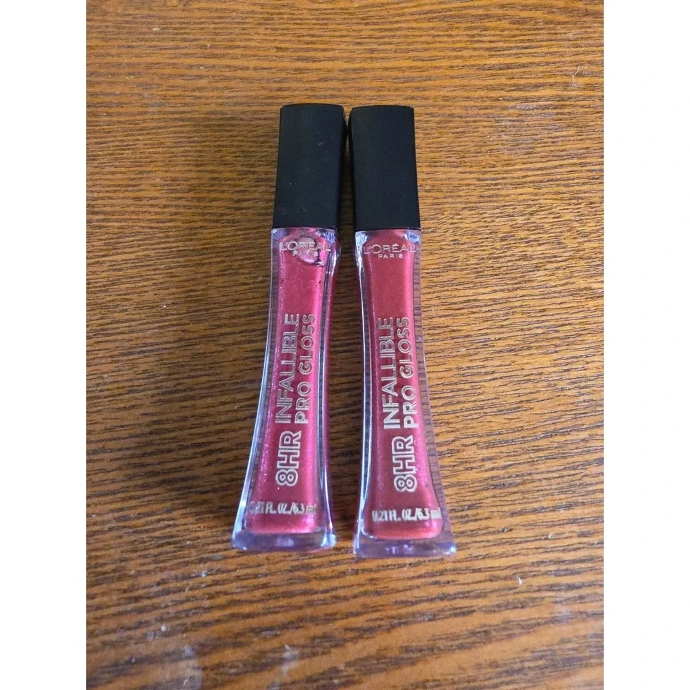 L'Oreal Paris Infallible 240 Blush Gleam Plump Lip Gloss‎ 2pk
